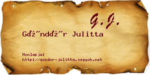 Göndör Julitta névjegykártya